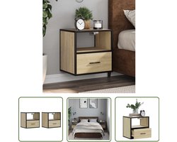 vidaXL Nachtlamp - Wandlamp - Nachtkastjes 2 st wandgemonteerd 40x31x39,5cm sonoma eikenkleur - Slaapkamervloer Lamp - Staande Lamp - Leeslamp