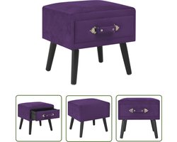 vidaXL Nachttafel - Nachtkastje - Nachtkastje 40x35x40 cm fluweel donkerpaars - Meubilair - Donkere Kleuren - Velvet