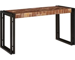 vidaXL - Nesttafel - 3 - pcs - Bruin - en - zwart - massief - gerecycled - hout