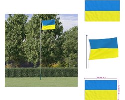 vidaXL Oekraïense Vlag - Oekraïense Vlaggen - Nationale Vlag - Oekraïene Vlag - Vlag Oekraïne met messing oogjes 90x150 cm