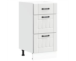 vidaXL - Onderkast - Lucca - bewerkt - hout - wit