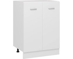 vidaXL - Onderkast - Lyon - 60x46x81,5 - cm - bewerkt - hout - wit
