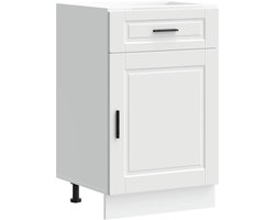 vidaXL - Onderkast - "Porto" - bewerkt - hout - wit