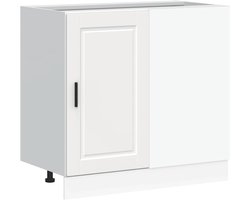 vidaXL - Onderkast - Porto - bewerkt - hout - wit