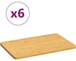 vidaXL - Ontbijtborden - 6 - st - 22x14x0,8 - cm - bamboe