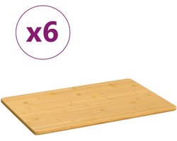 vidaXL - Ontbijtborden - 6 - st - 35x23x0,8 - cm - bamboe