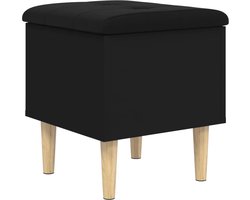 vidaXL - Opbergbank - 42x42x46 - cm - bewerkt - hout - zwart