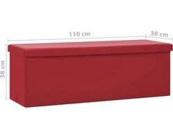 vidaXL Opbergbank Inklapbaar PVC Wijnrood Opbergbank - Halbank - Bankschikker - Kast - Meubilair