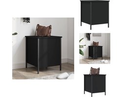 vidaXL Opbergbankje - Opbergbankjes - Halbankje - Schoenenbankje - Opbergbankje 40x42,5x50 cm bewerkt hout zwart