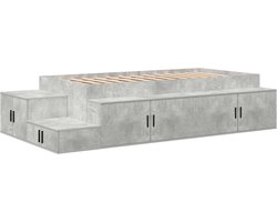 vidaXL - Opbergbed - in - Beton - Grijs - 100x200 - cm