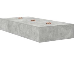 vidaXL - Opbergbedframe - in - Beton - Grijs - 100 - x - 200 - cm