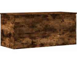 vidaXL - Opbergbox - 100x42x46 - cm - bewerkt - hout - gerookt - eikenkleurig