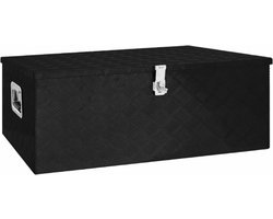 vidaXL - Opbergbox - 100x55x37 - cm - aluminium - zwart