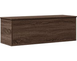 vidaXL - Opbergbox - 102x35x35 - cm - bewerkt - hout - bruin - eikenkleur