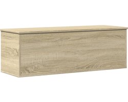 vidaXL - Opbergbox - 102x35x35 - cm - bewerkt - hout - sonoma - eikenkleurig