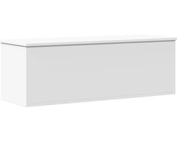 vidaXL - Opbergbox - 102x35x35 - cm - bewerkt - hout - wit