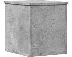 vidaXL - Opbergbox - 30x35x35 - cm - bewerkt - hout - betongrijs