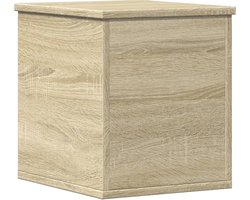 vidaXL - Opbergbox - 30x35x35 - cm - bewerkt - hout - sonoma - eikenkleurig