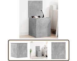 vidaXL Opbergbox - 40x42x46 cm - Hout - Betongrijs Opbergkast - Opbergkist - Houten Kast - Betonnen Kast - Opbergruimte