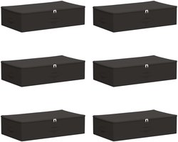 vidaXL - Opbergbox - 6 - pcs - Antracietkleurig - 70 - x - 40 - x - 18 - cm - Nonwoven - stof
