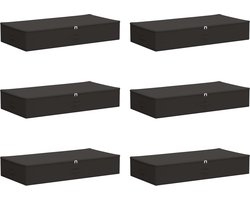vidaXL - Opbergbox - 6 - pcs - Antracietkleurig - 90 - x - 48 - x - 15 - cm - Nonwoven - stof