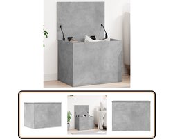 vidaXL Opbergbox - 60x42x46 cm - Hout - Betongrijs Opbergkast - Opbergkist - Houten Kast - Betonnen Kast - Decoratief Meubel