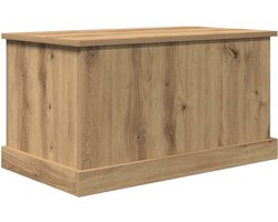vidaXL - Opbergbox - 70x40x38 - cm - bewerkt - hout - artisanaal - eikenkleurig
