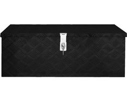 vidaXL Opbergbox - 80x39x30 cm - Aluminium - Zwart Aluminium Koffer - Opbergbox - Gereedschapskast - Opbergtas - Transport Doos