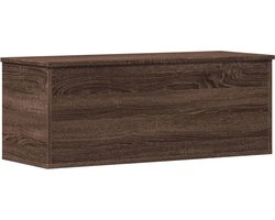 vidaXL - Opbergbox - 90x35x35 - cm - bewerkt - hout - bruin - eikenkleur