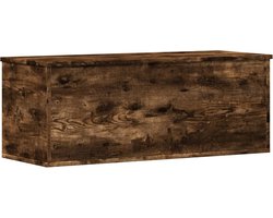 vidaXL - Opbergbox - 90x35x35 - cm - bewerkt - hout - gerookt - eikenkleurig
