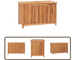 vidaXL Opbergbox 90x50x58 cm massief teakhout Tuin Kast - Teak Houten Kast - Opbergkast - Buitenschrijnwerk - Tuingereedschap Opbergen