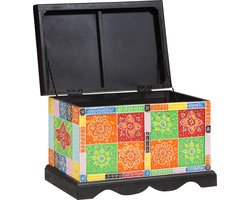 vidaXL - Opbergbox - Multikleur - 60 - x - 40 - x - 40 - cm - Massief - mangohout