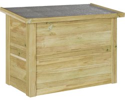 vidaXL - Opbergbox - Naturel - 80 - x - 44,5 - x - 57,5 - cm - Geïmpregneerd - grenenhout