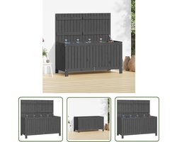 vidaXL Opbergbox - Tuinbox - Tuinbox 121x55x64 cm massief grenenhout grijs - Grenoblenhout - Buitenschilderij - Tuinset
