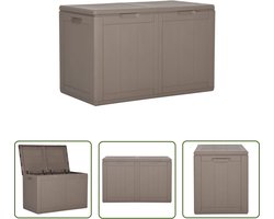 vidaXL Opbergbox - Tuinopbergbox - Tuinbox 180 L PP houtlook bruin - Buitenuitzet - Tuinaccessoires - Tuindecoratie