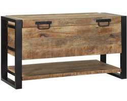vidaXL - Opbergdoos - 80x35x45 - cm - Massief - Ruw - Mangohout