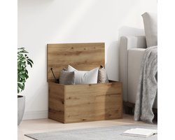 vidaXL - Opbergdoos - met - Deksel - Artisan - Eiken - 60x35x35 - cm - Engineered - Hout