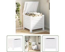 vidaXL Opbergdozen - Opbergkast - Opbergbox met deksel RANA 60x49x54 cm massief grenenhout wit - Opbergvak - Kasten - Meubels