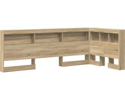 vidaXL - Opberghoofdbord - Sonoma - Eik - Bewerkt - hout