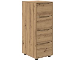vidaXL - Opbergkast - 40 - x - 48 - x - 105 - cm - Bewerkt - hout - Artisan - Eiken