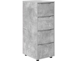 vidaXL - Opbergkast - 40 - x - 48 - x - 105 - cm - Bewerkt - hout - Beton - Grijs