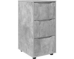 vidaXL - Opbergkast - 40 - x - 48 - x - 81 - cm - Bewerkt - hout - Beton - Grijs