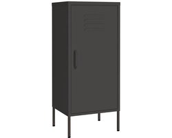 vidaXL - Opbergkast - 42,5x35x101,5 - cm - staal - antracietkleurig