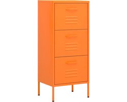 vidaXL - Opbergkast - 42,5x35x101,5 - cm - staal - oranje