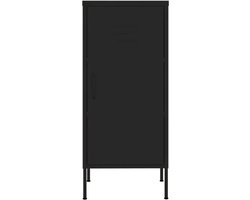 vidaXL - Opbergkast - 42,5x35x101,5 - cm - staal - zwart