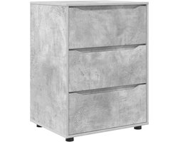 vidaXL - Opbergkast - 60 - x - 48 - x - 81 - cm - Bewerkt - hout - Beton - Grijs