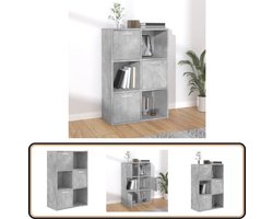 vidaXL Opbergkast - 60x29,5x90 cm - Betongrijs Kasten - Opslagruimte - Houten Kast - Beton Grijs - Designkast