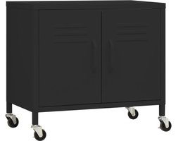 vidaXL - Opbergkast - 60x35x56 - cm - staal - zwart