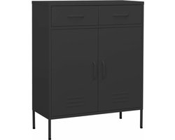 vidaXL - Opbergkast - 80x35x101,5 - cm - staal - antracietkleurig