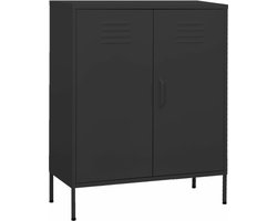 vidaXL - Opbergkast - 80x35x101,5 - cm - staal - antracietkleurig